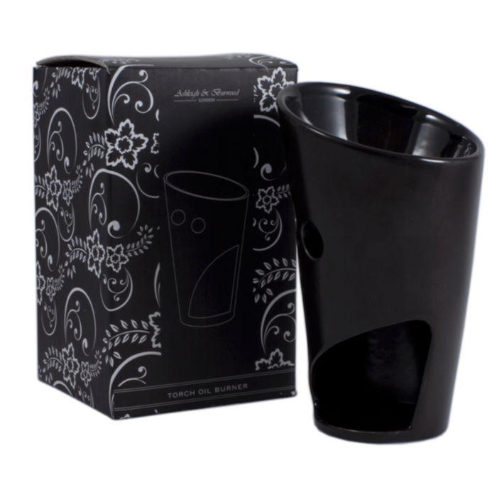 Ashleigh and Burwood Ceramic Torch Oil Burner - Gloss Black-1